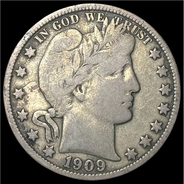 1909 Barber Half Dollar NEARLY UNCIRCULATED