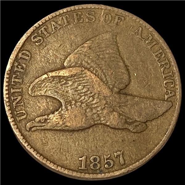1857 Flying Eagle Cent NEARLY UNCIRCULATED