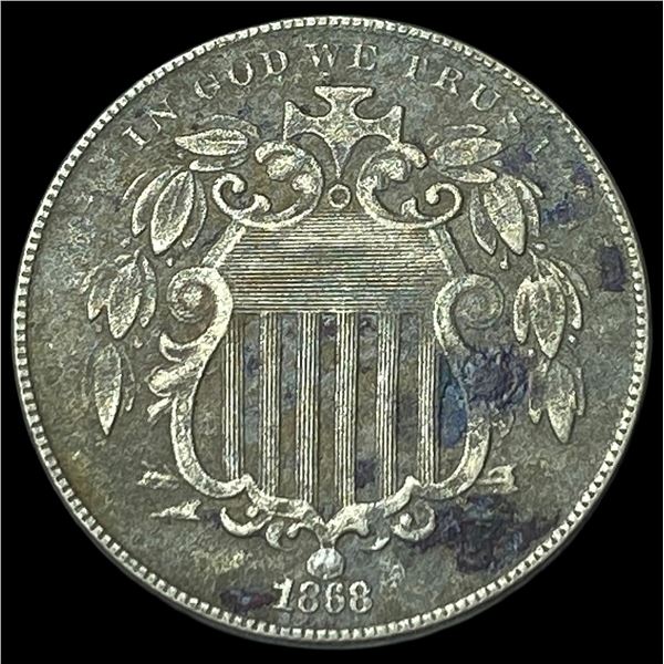 1868 Shield Nickel NEARLY UNCIRCULATED