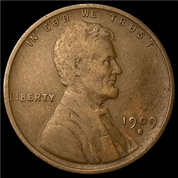 1909-S Lincoln Wheat Cent NEARLY UNCIRCULATED