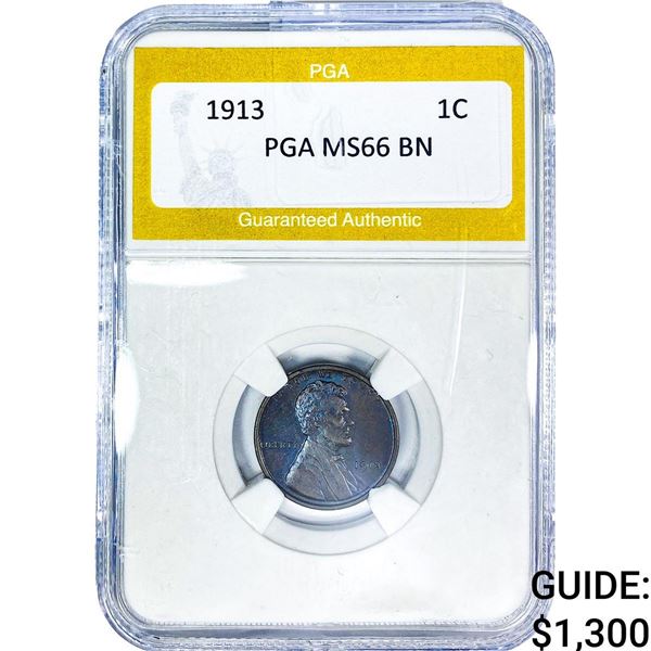 1913 Wheat Cent PGA MS66 BN