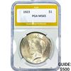 Image 1 : 1923 Silver Peace Dollar PGA MS65