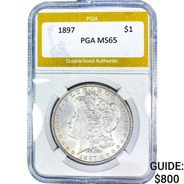 1897 Morgan Silver Dollar PGA MS65