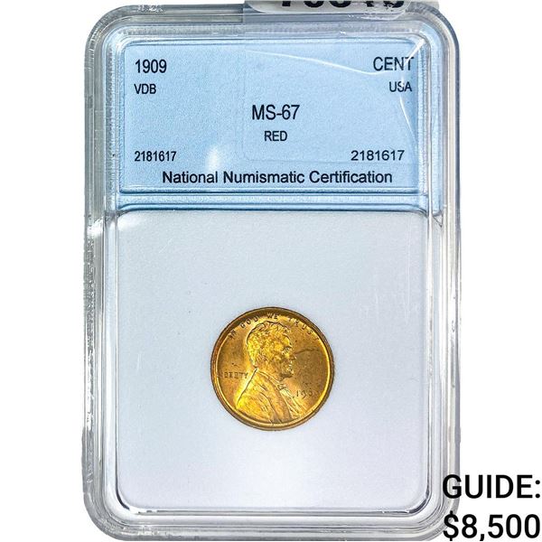 1909 Wheat Cent NNC MS67 RD