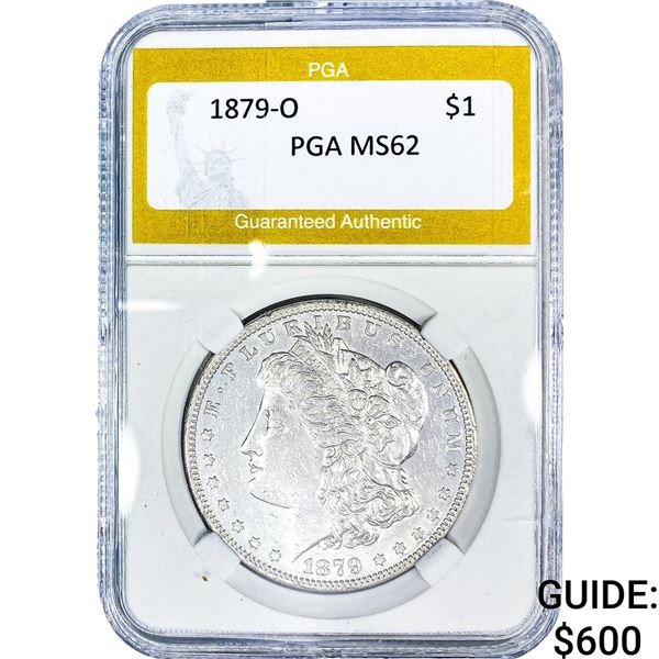 1879-O Morgan Silver Dollar PGA MS62