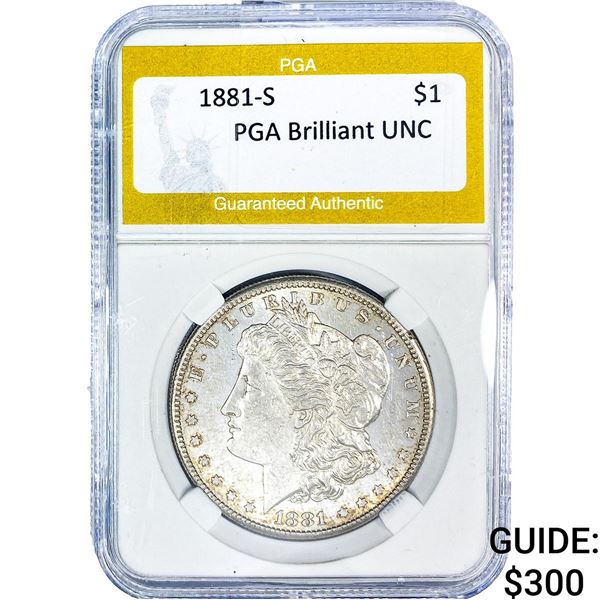 1881-S Morgan Silver Dollar PGA Brilliant UNC