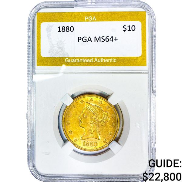 1880 $10 Gold Eagle PGA MS64+