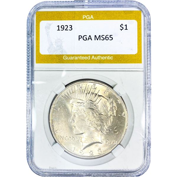 1923 Silver Peace Dollar PGA MS65