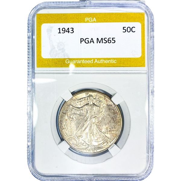 1943 Walking Liberty Half Dollar PGA MS65