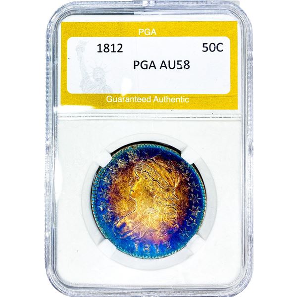 1812 Capped Bust Half Dollar PGA AU58