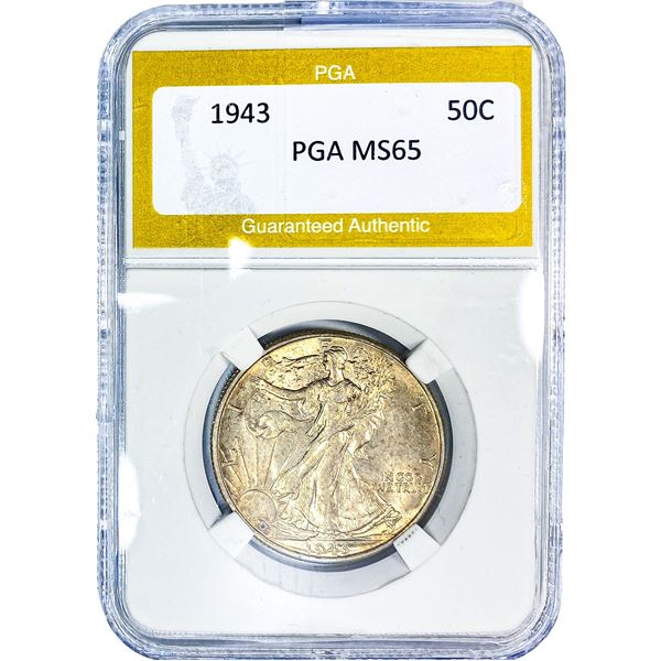 1943 Walking Liberty Half Dollar PGA MS65