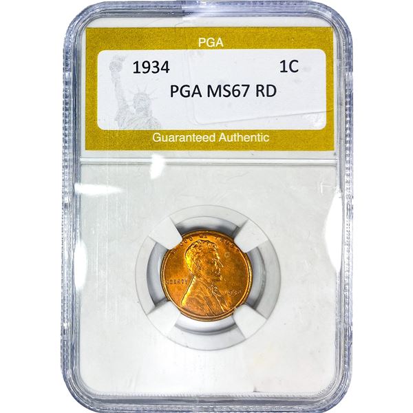 1934 Wheat Cent PGA MS67 RD