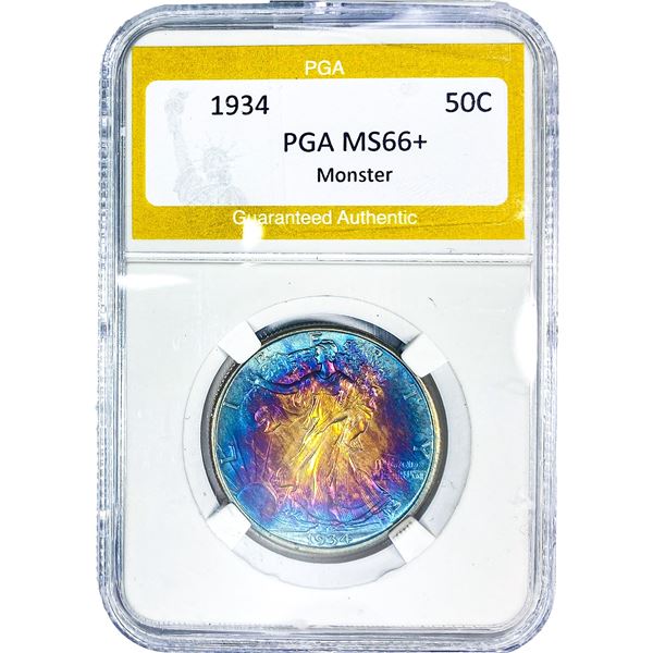 1934 Walking Liberty Half Dollar PGA MS66+ Monster