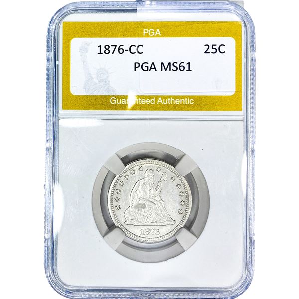 1876 Seated Liberty Quarter PGA MS61