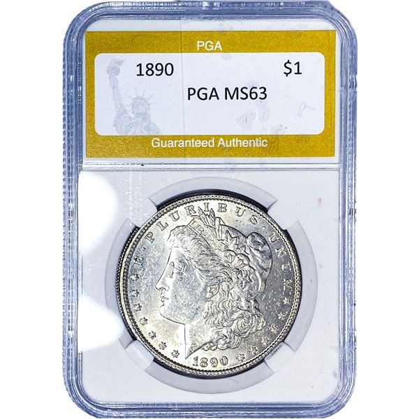 1890 Morgan Silver Dollar PGA MS63