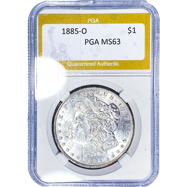 1885-O Morgan Silver Dollar PGA MS63