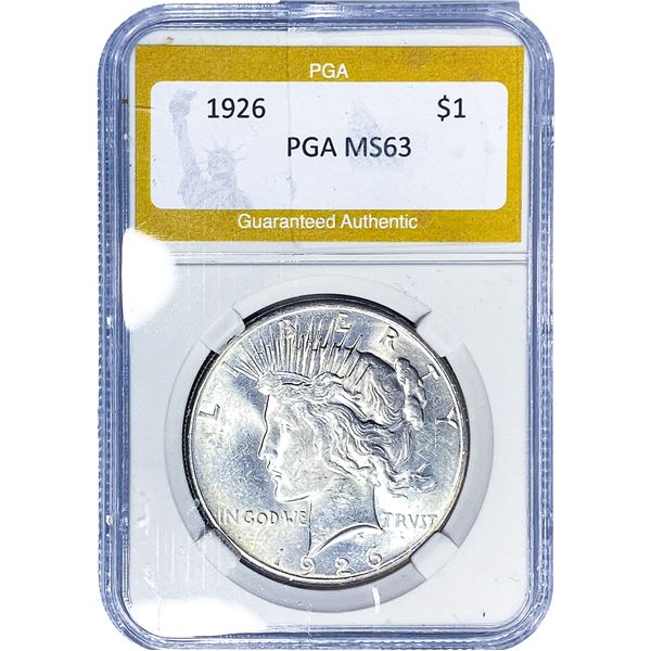 1926 Silver Peace Dollar PGA MS63