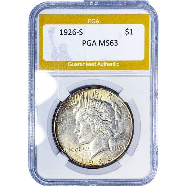1926-S Silver Peace Dollar PGA MS63