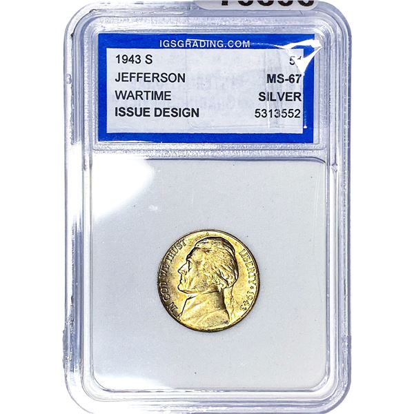 1943-S Jefferson Nickel IGS MS67