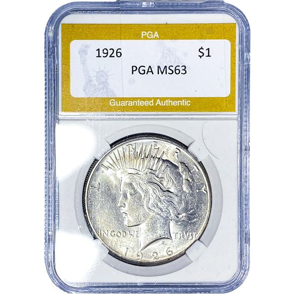 1926 Silver Peace Dollar PGA MS63