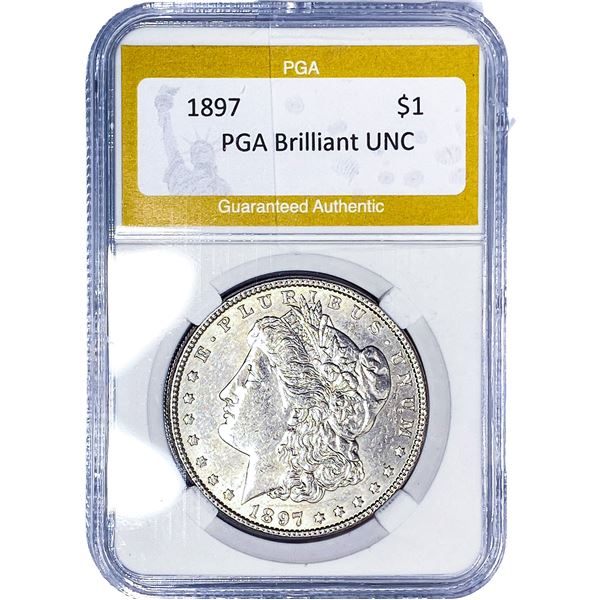 1897 Morgan Silver Dollar PGA Brilliant UNC