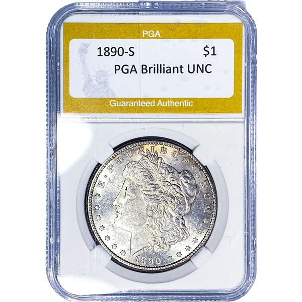 1890-S Morgan Silver Dollar PGA Brilliant UNC