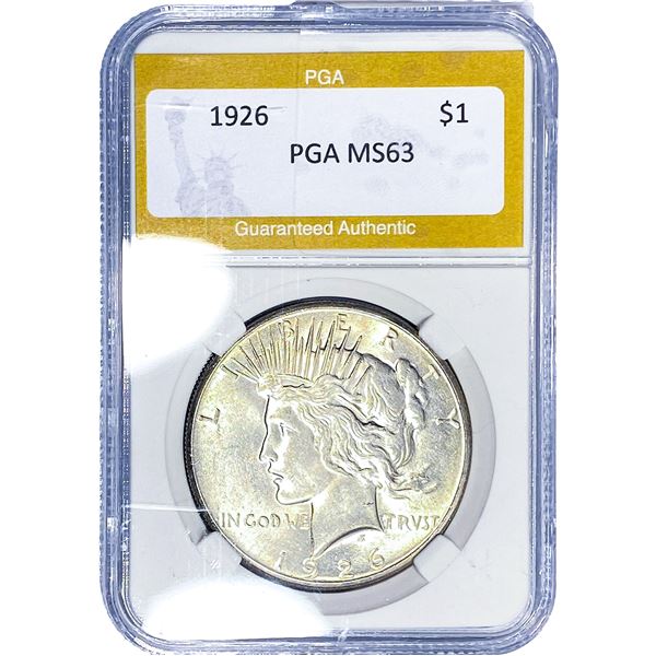 1926 Silver Peace Dollar PGA MS63