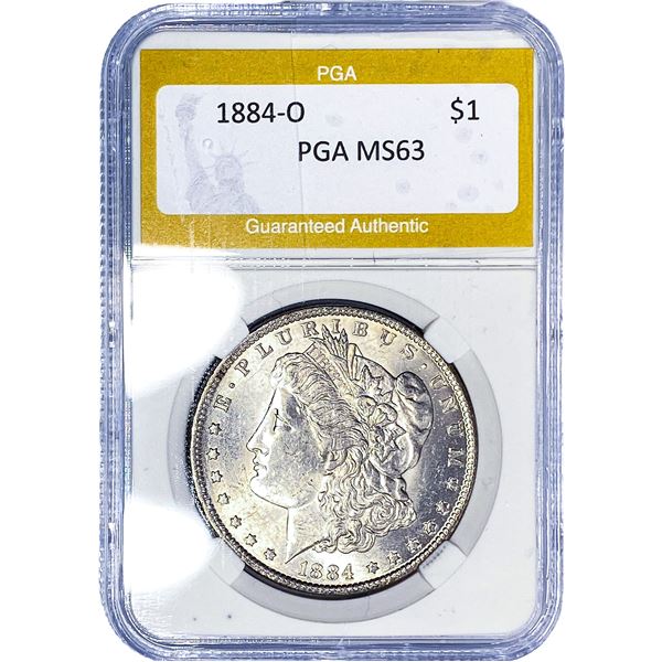 1884-O Morgan Silver Dollar PGA MS63