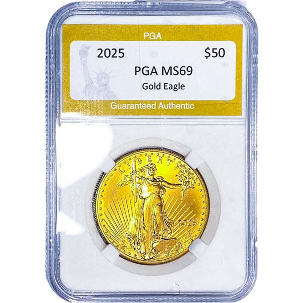 2025 1oz $50 Gold Eagle PGA MS69
