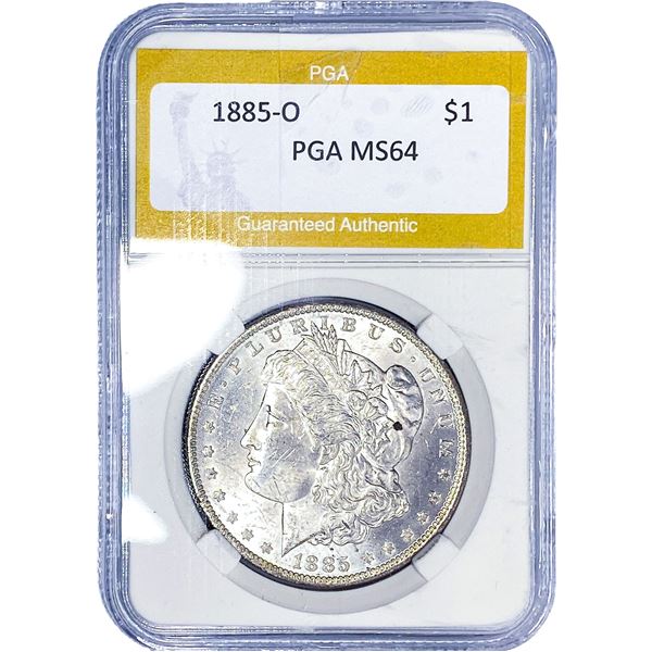 1885-O Morgan Silver Dollar PGA MS64