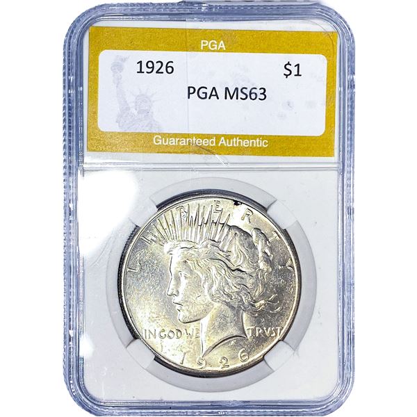 1926-O Silver Peace Dollar PGA MS63