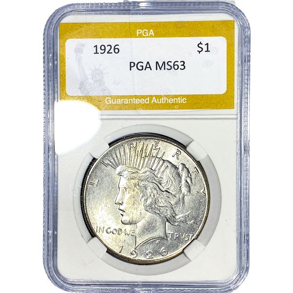 1926 Silver Peace Dollar PGA MS63