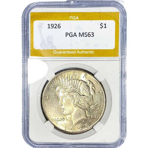 1926 Silver Peace Dollar PGA MS63