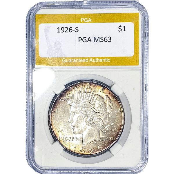 1926-S Silver Peace Dollar PGA MS63