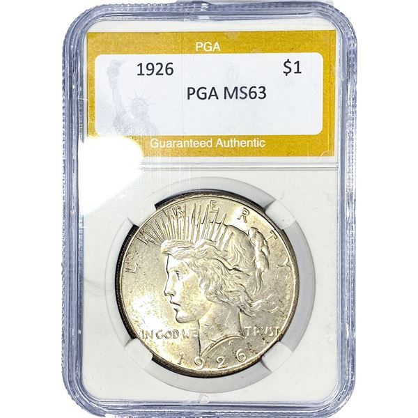 1926 Silver Peace Dollar PGA MS63