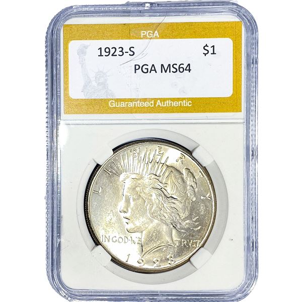 1923-S Silver Peace Dollar PGA MS64