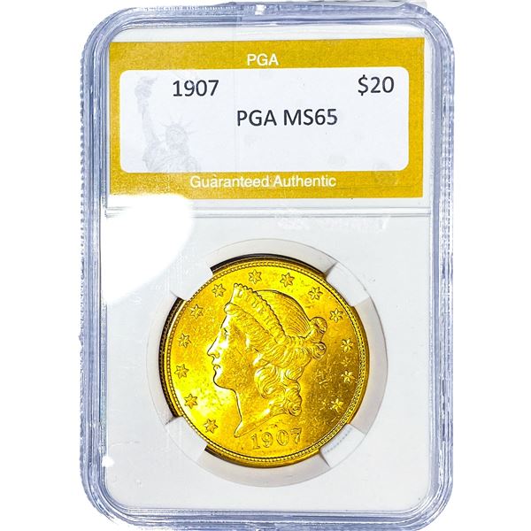 1907 $20 Gold Double Eagle PGA MS65