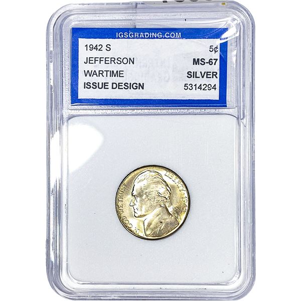 1942-S Jefferson Nickel IGS MS67