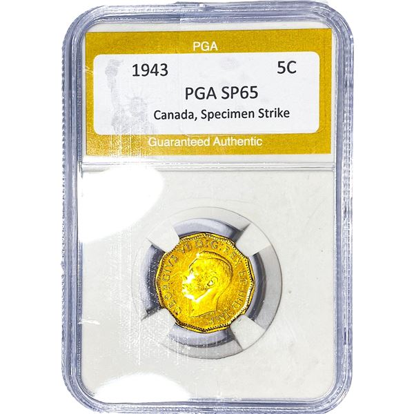 1943 5C Canada, Specimen Strike PGA SP65