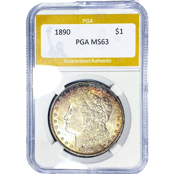 1890 Morgan Silver Dollar PGA MS63