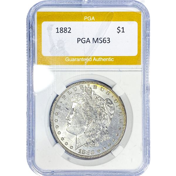 1882 Morgan Silver Dollar PGA MS63
