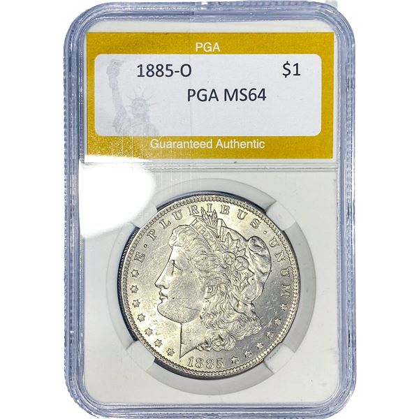 1885-O Morgan Silver Dollar PGA MS64