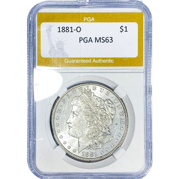 1881-O Morgan Silver Dollar PGA MS63