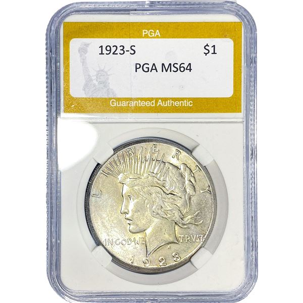 1923-S Silver Peace Dollar PGA MS64
