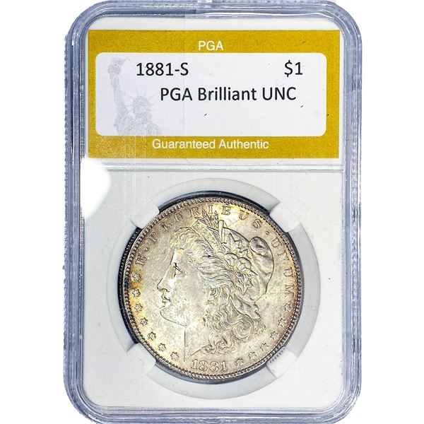 1881-S Morgan Silver Dollar PGA Brilliant UNC