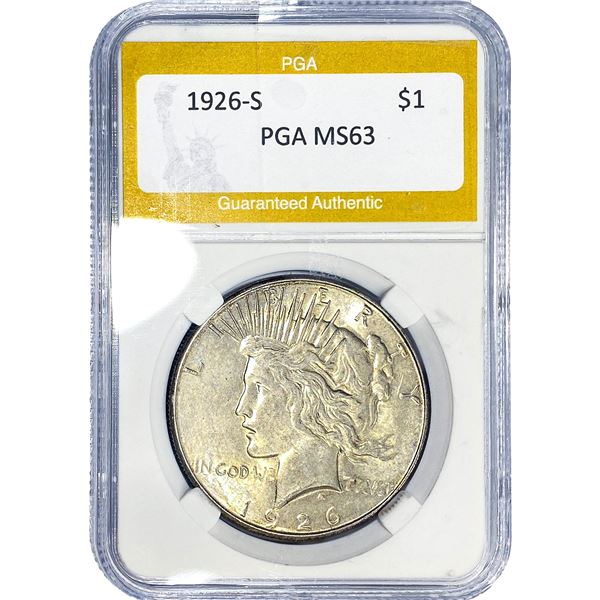 1926-S Silver Peace Dollar PGA MS63