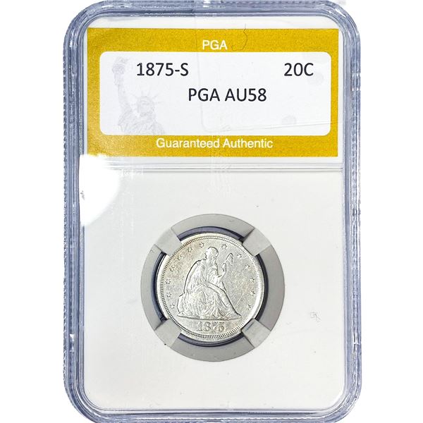 1875-S  PGA AU58 20C