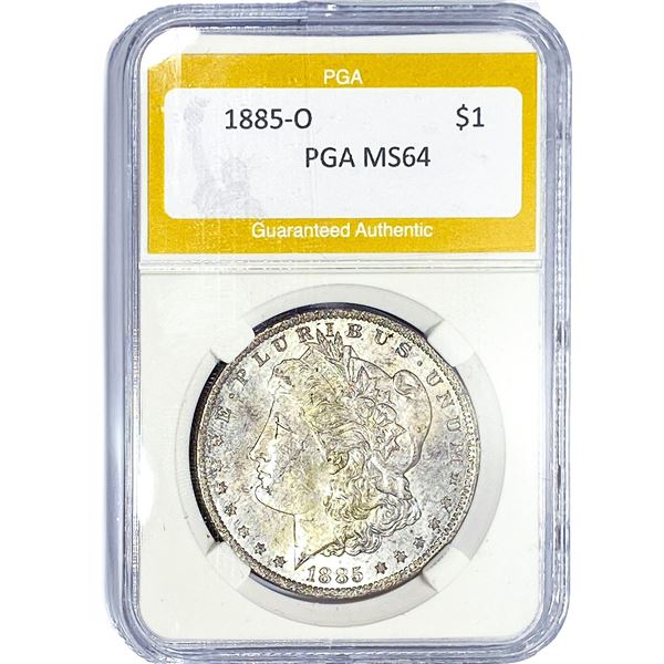 1885-O Morgan Silver Dollar PGA MS64
