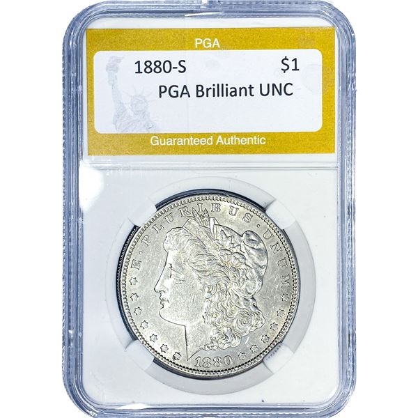 1880-S Morgan Silver Dollar PGA Brilliant UNC
