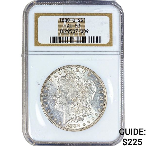 1880-O Morgan Silver Dollar NGC AU53